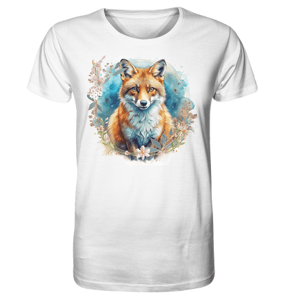 Flower Fox - Organic Basic Shirt - ArtfulShenwyn