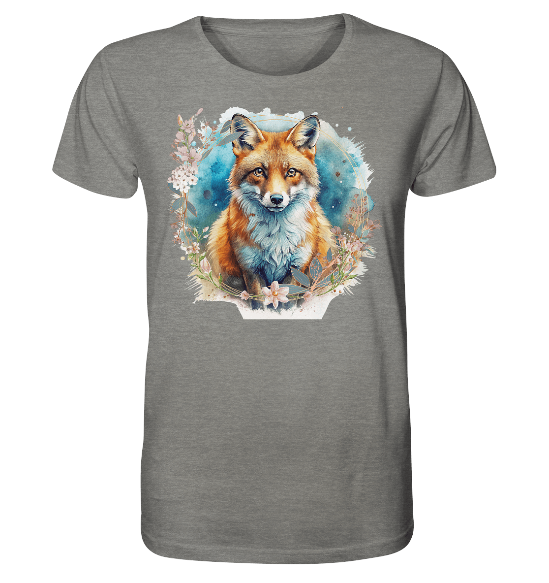 Flower Fox - Organic Shirt - ArtfulShenwyn