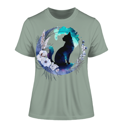 Moon Cat - Fitted Ladies Organic Shirt