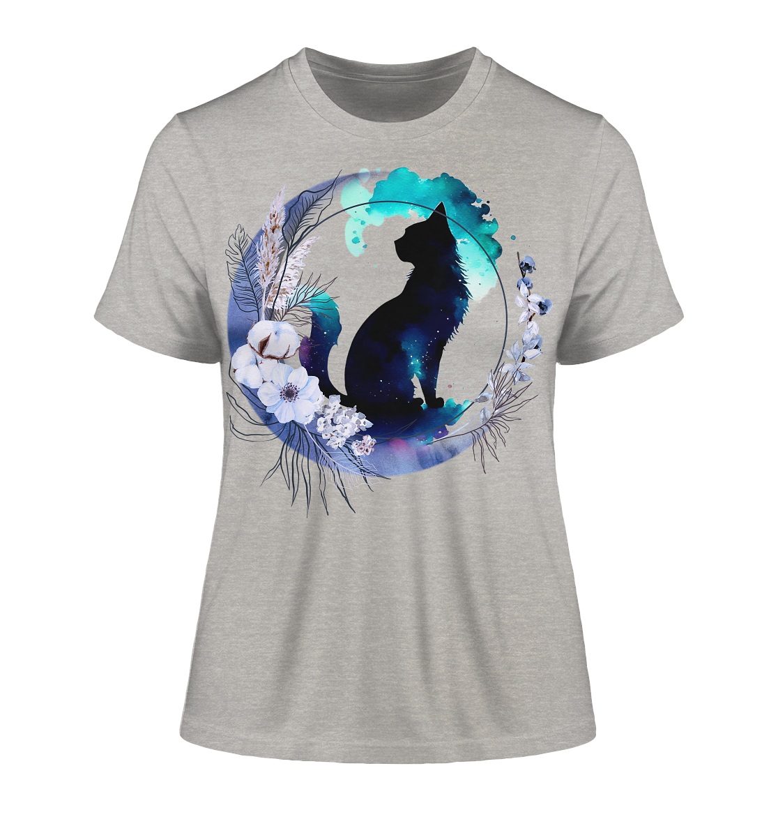 Moon Cat - Fitted Ladies Organic Shirt