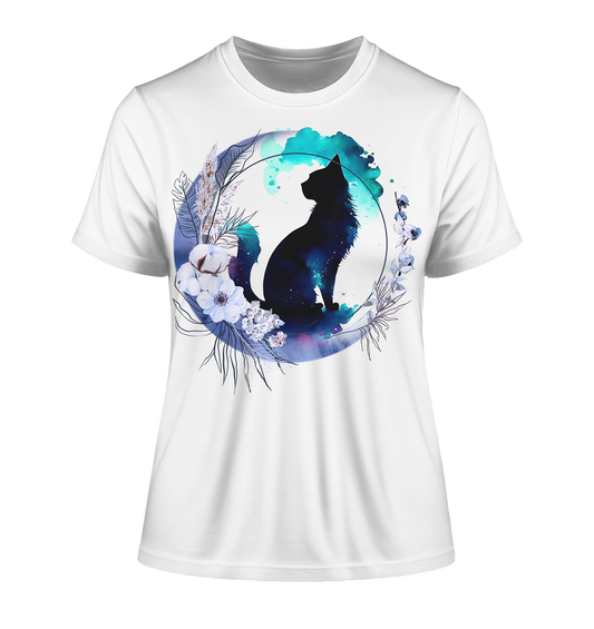 Moon Cat - Fitted Ladies Organic Shirt