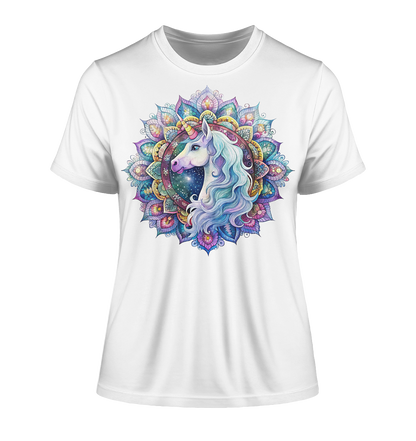 Einhorn Mandala - Fitted Ladies Organic Shirt