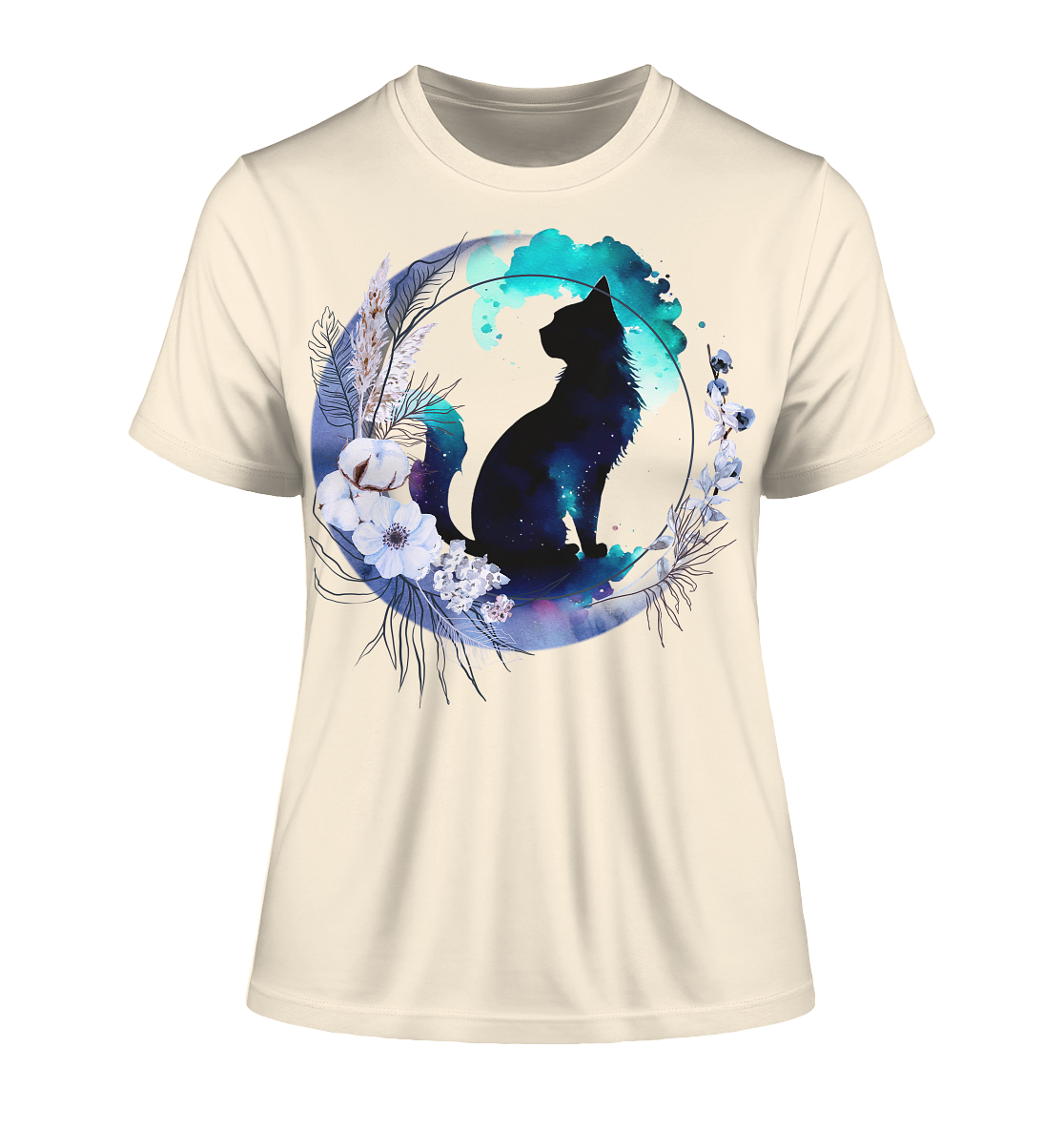 Moon Cat - Fitted Ladies Organic Shirt