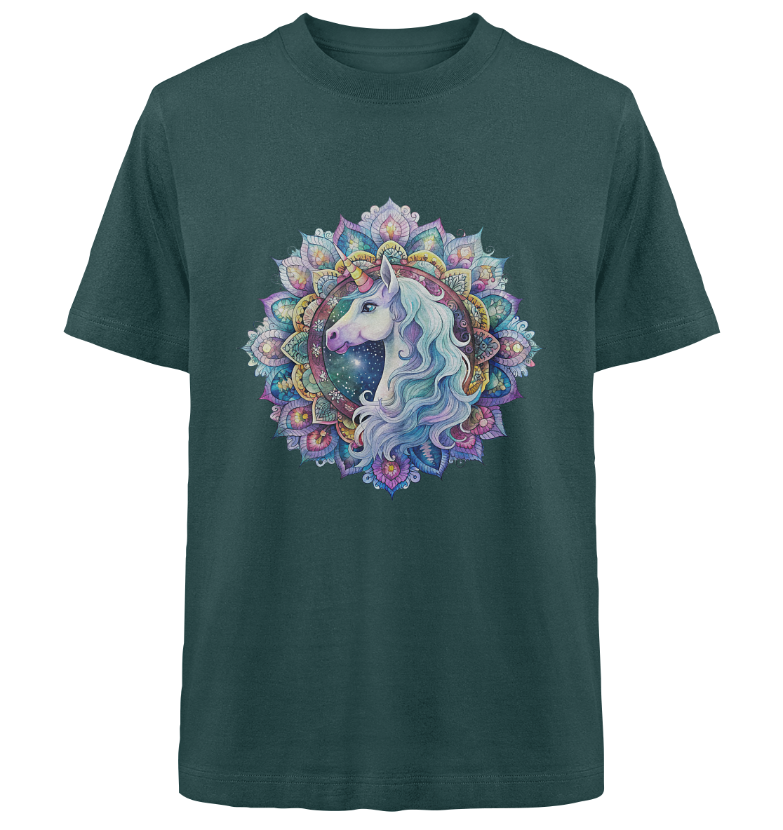 Einhorn Mandala - Heavy Oversized Organic Shirt