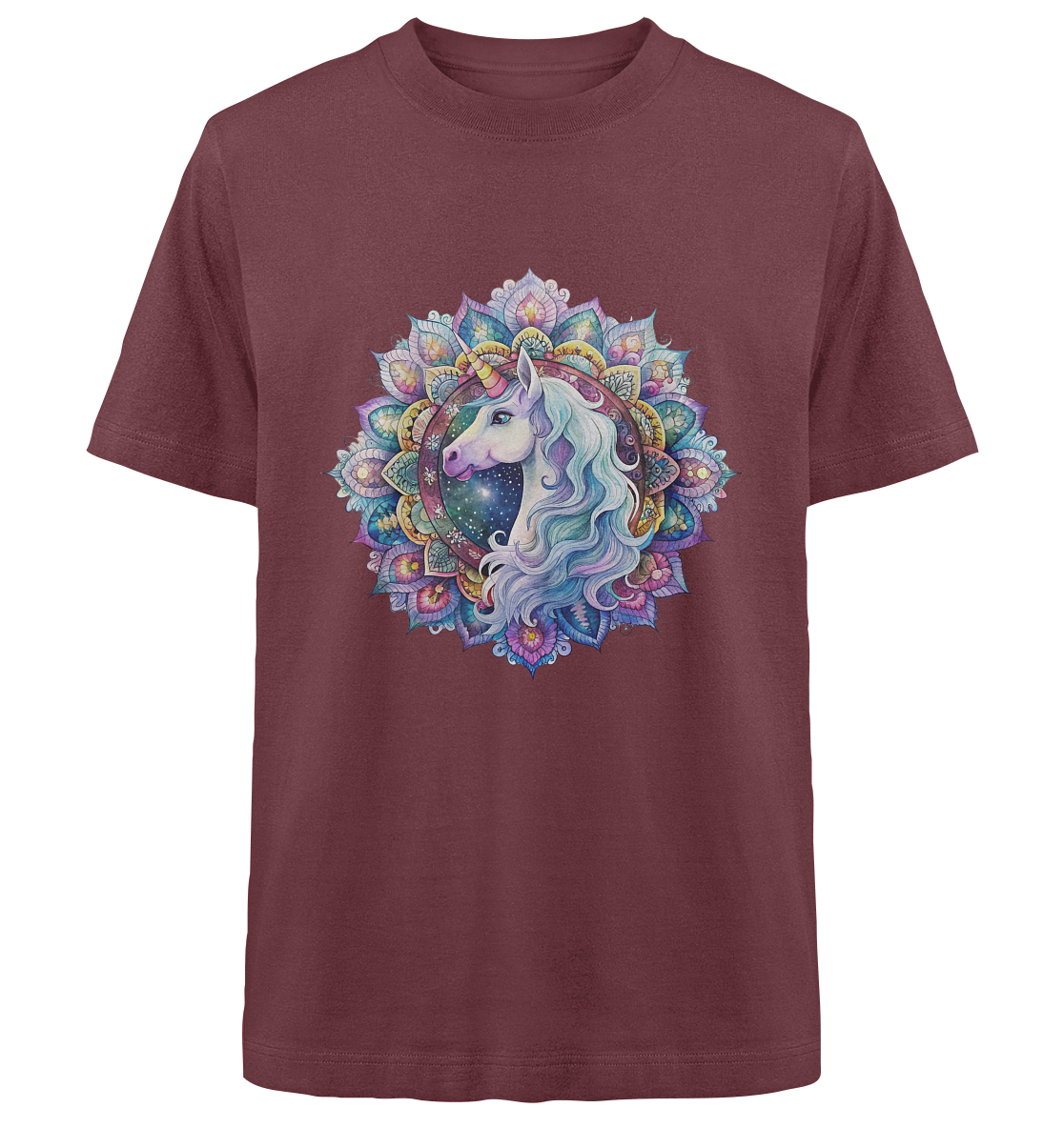 Einhorn Mandala - Heavy Oversized Organic Shirt