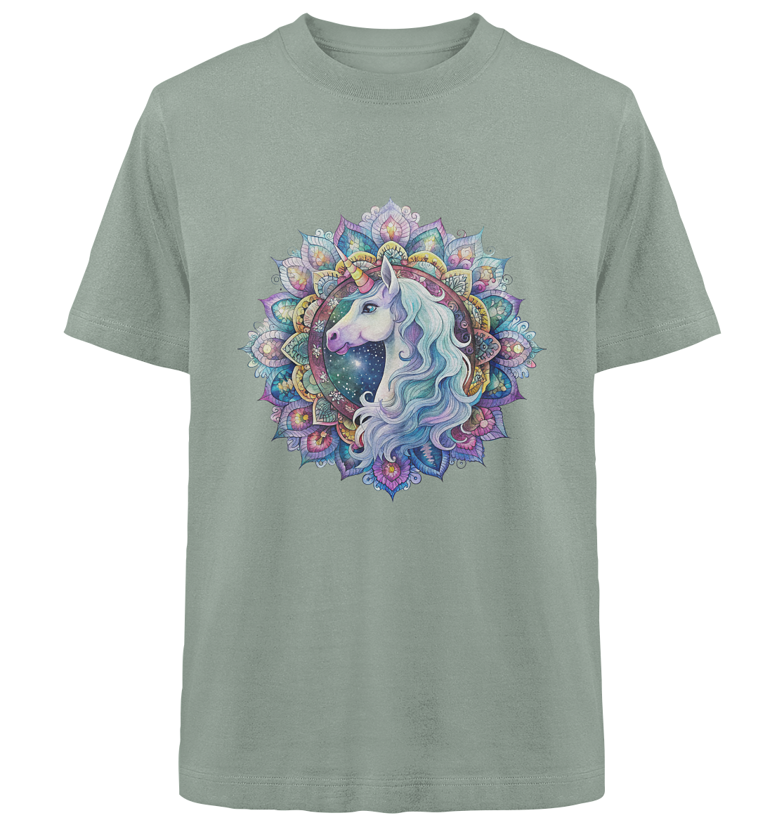 Einhorn Mandala - Heavy Oversized Organic Shirt