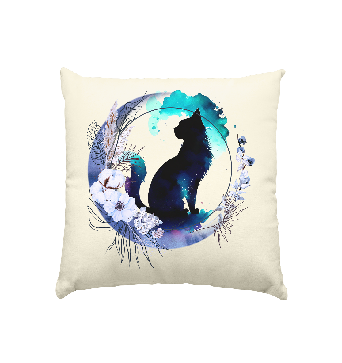 Moon Cat - Kissen natur 40x40cm