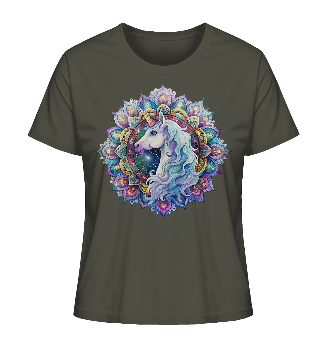 Einhorn Mandala - Ladies Organic Shirt