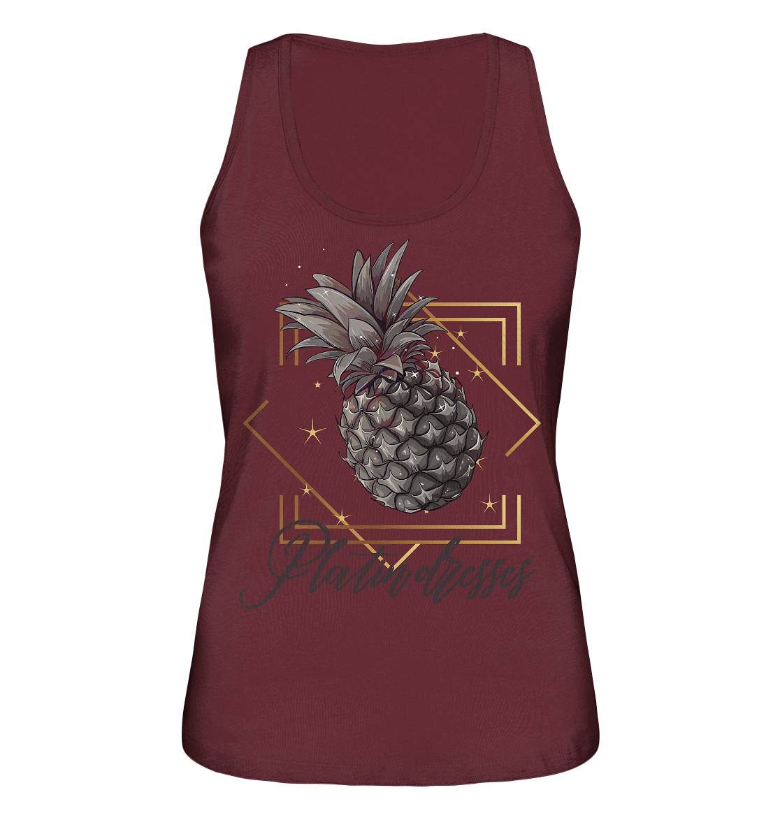 Platin Ananas - Ladies Organic Tank-Top - ArtfulShenwyn