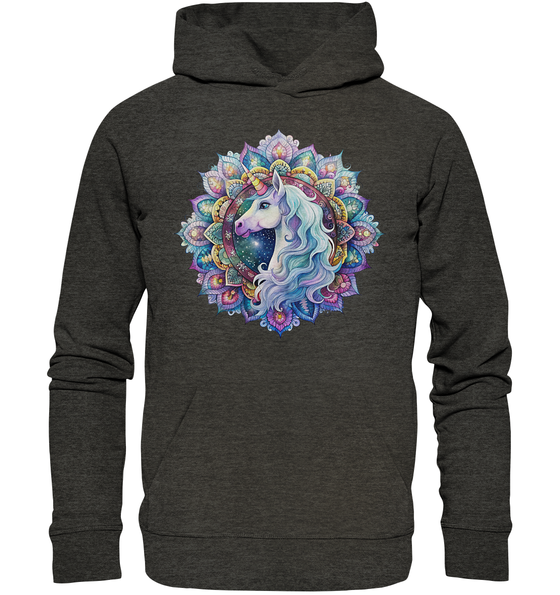 Einhorn Mandala - Organic Basic Hoodie