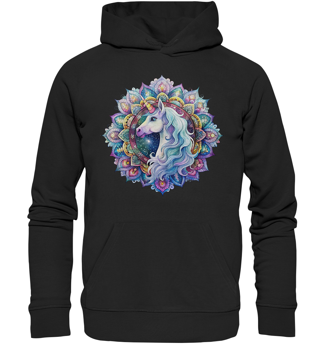 Einhorn Mandala - Organic Basic Hoodie