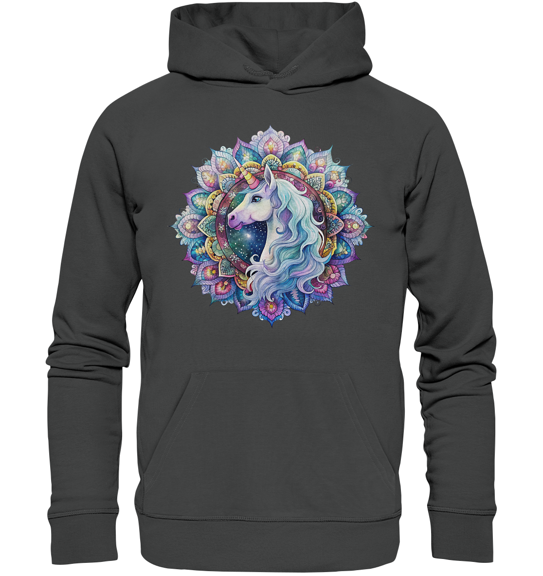 Einhorn Mandala - Organic Basic Hoodie