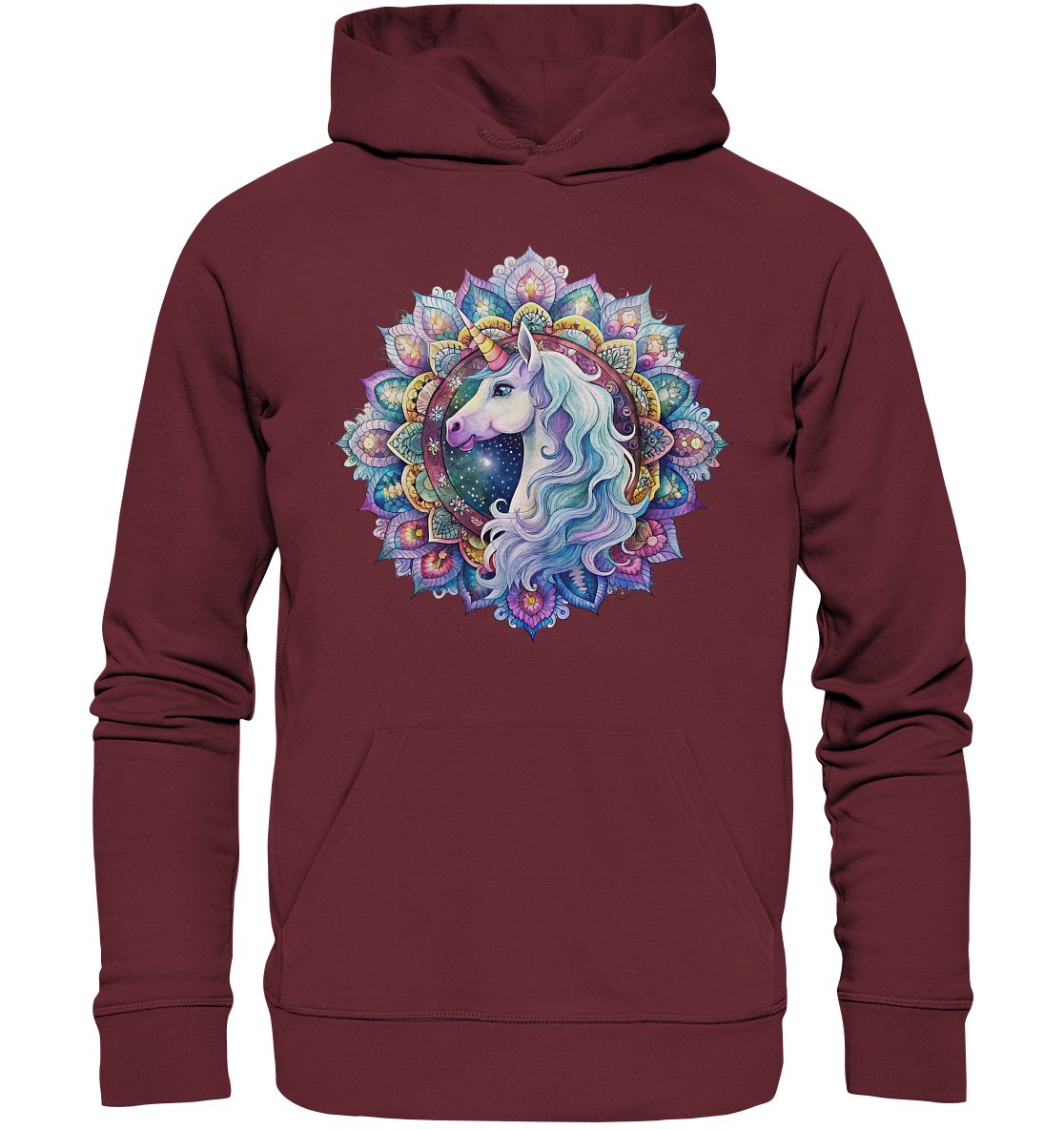 Einhorn Mandala - Organic Basic Hoodie