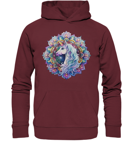 Einhorn Mandala - Organic Basic Hoodie