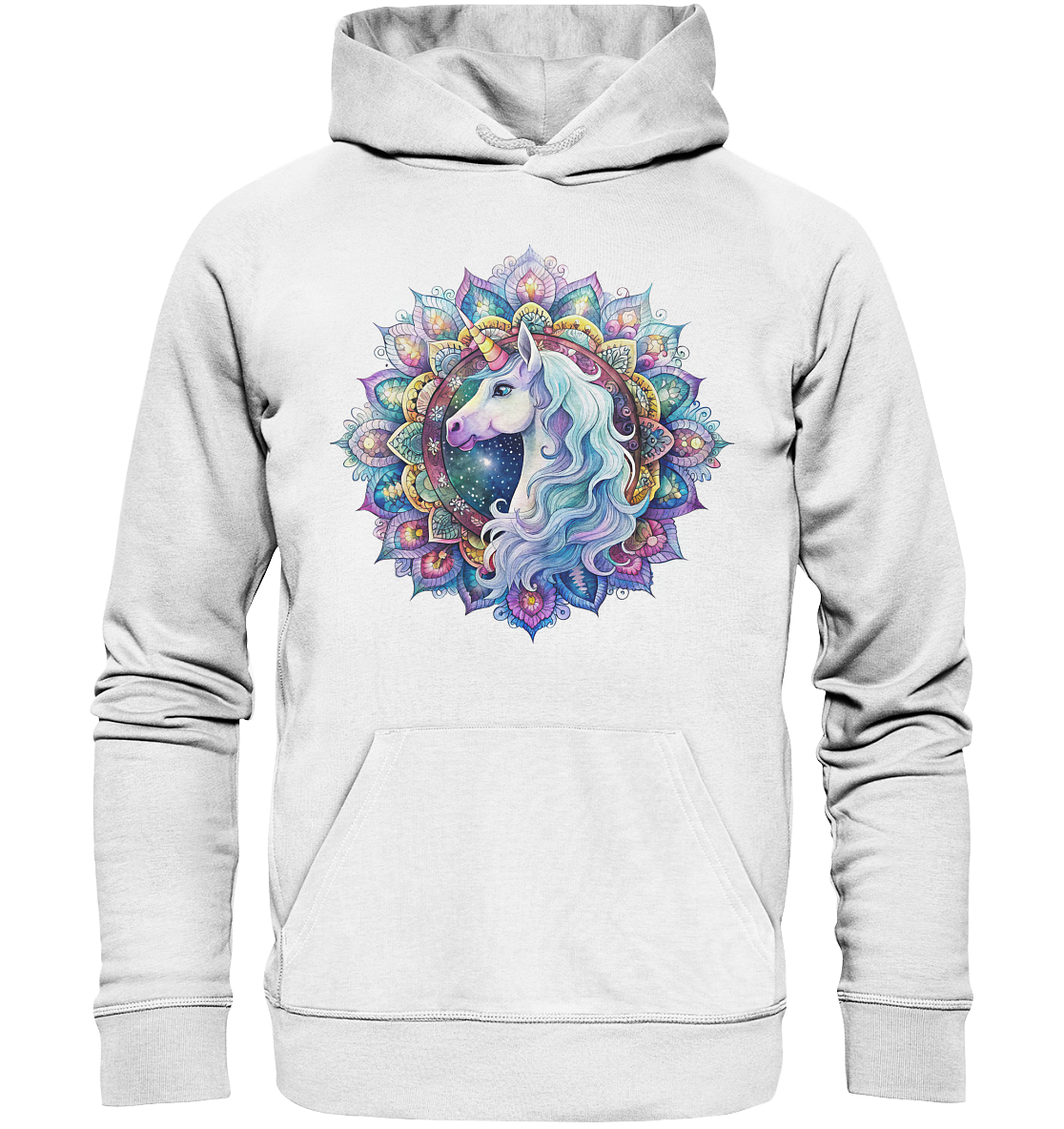 Einhorn Mandala - Organic Basic Hoodie