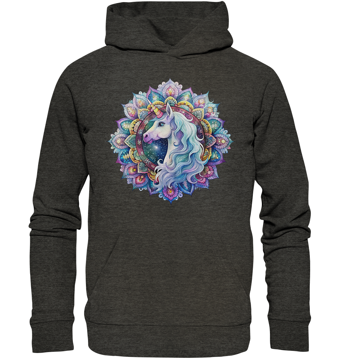 Einhorn Mandala - Organic Hoodie