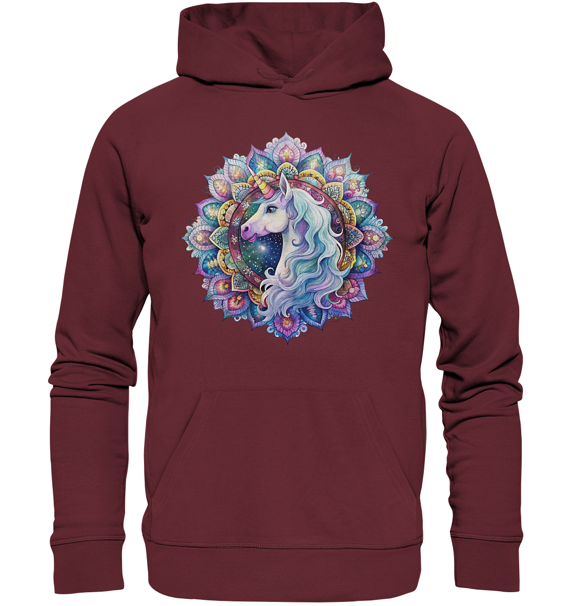 Einhorn Mandala - Organic Hoodie