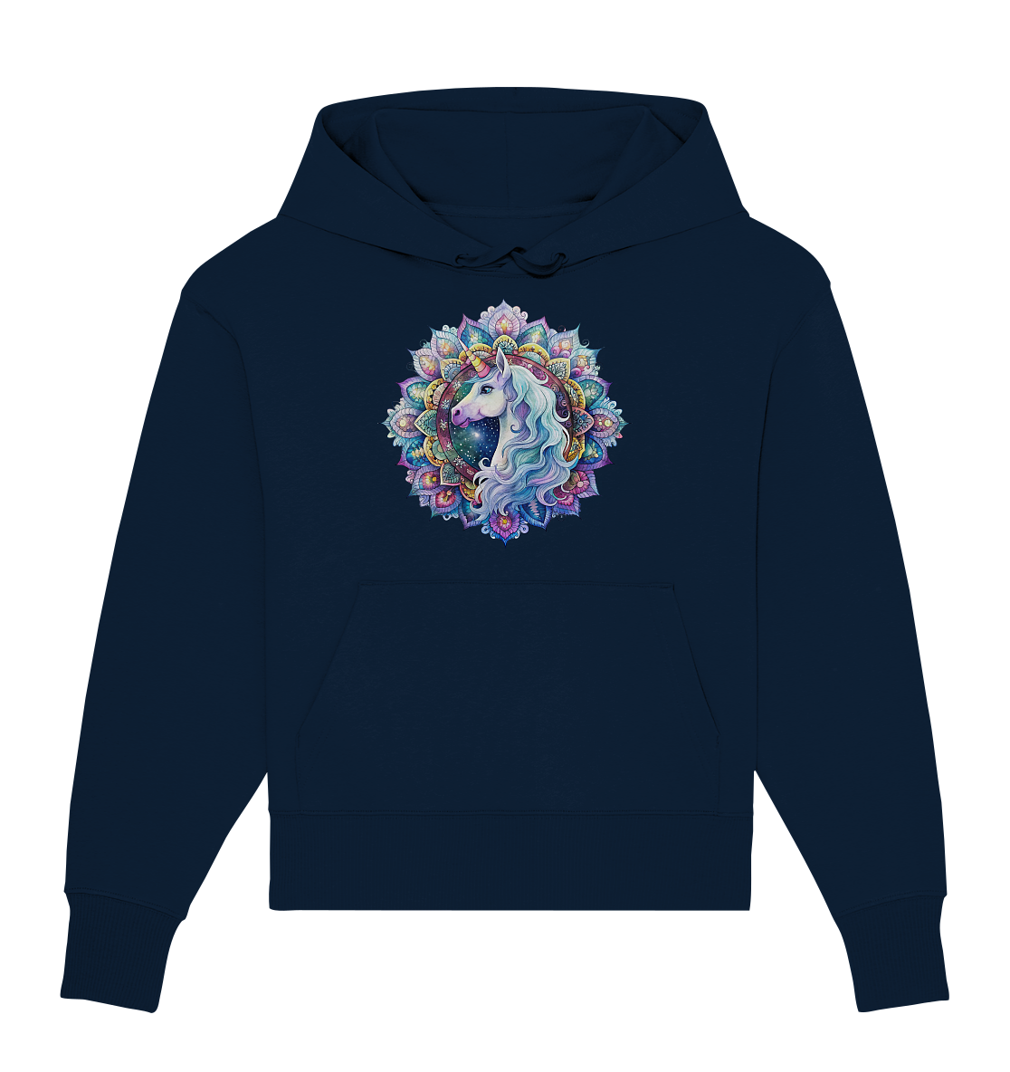 Einhorn Mandala - Organic Oversize Hoodie