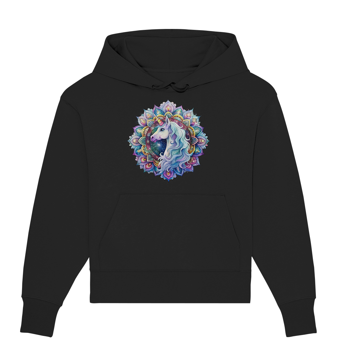 Einhorn Mandala - Organic Oversize Hoodie