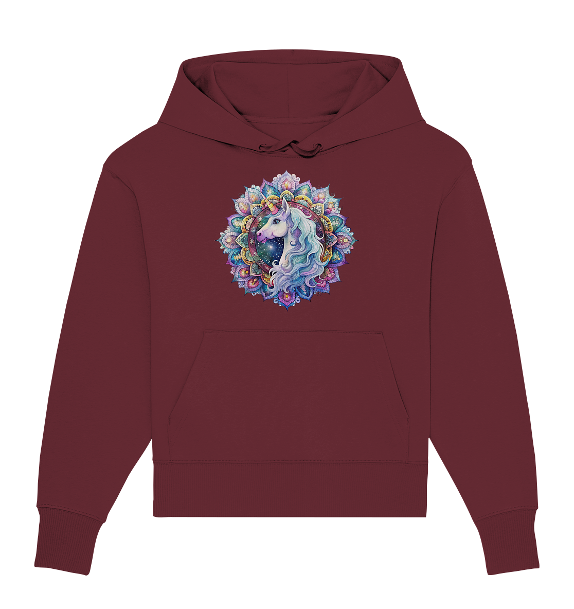 Einhorn Mandala - Organic Oversize Hoodie