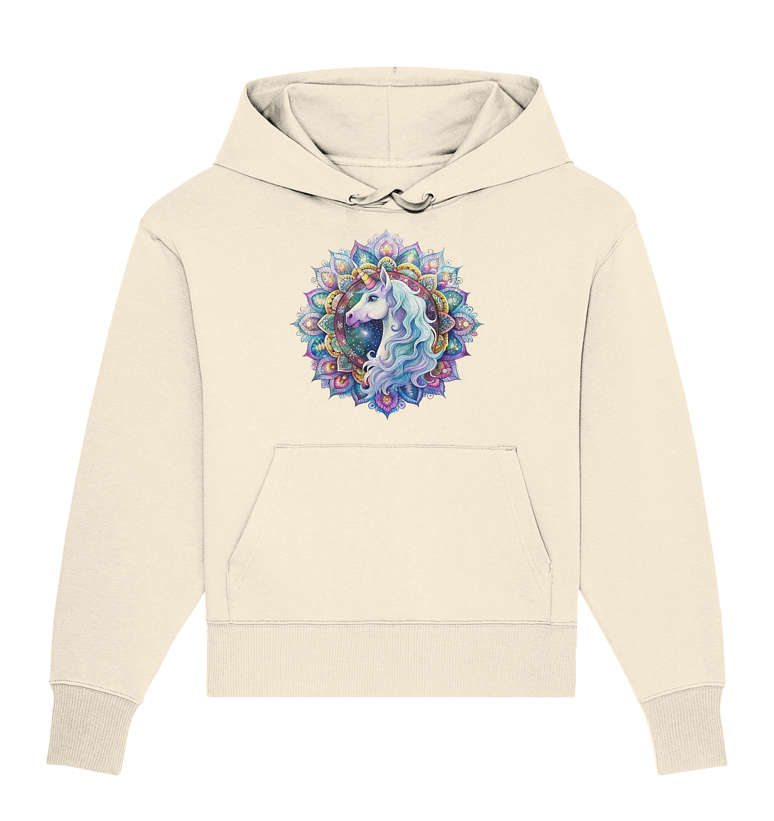 Einhorn Mandala - Organic Oversize Hoodie