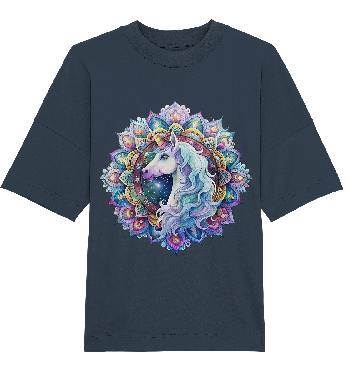 Einhorn Mandala - Organic Oversize Shirt