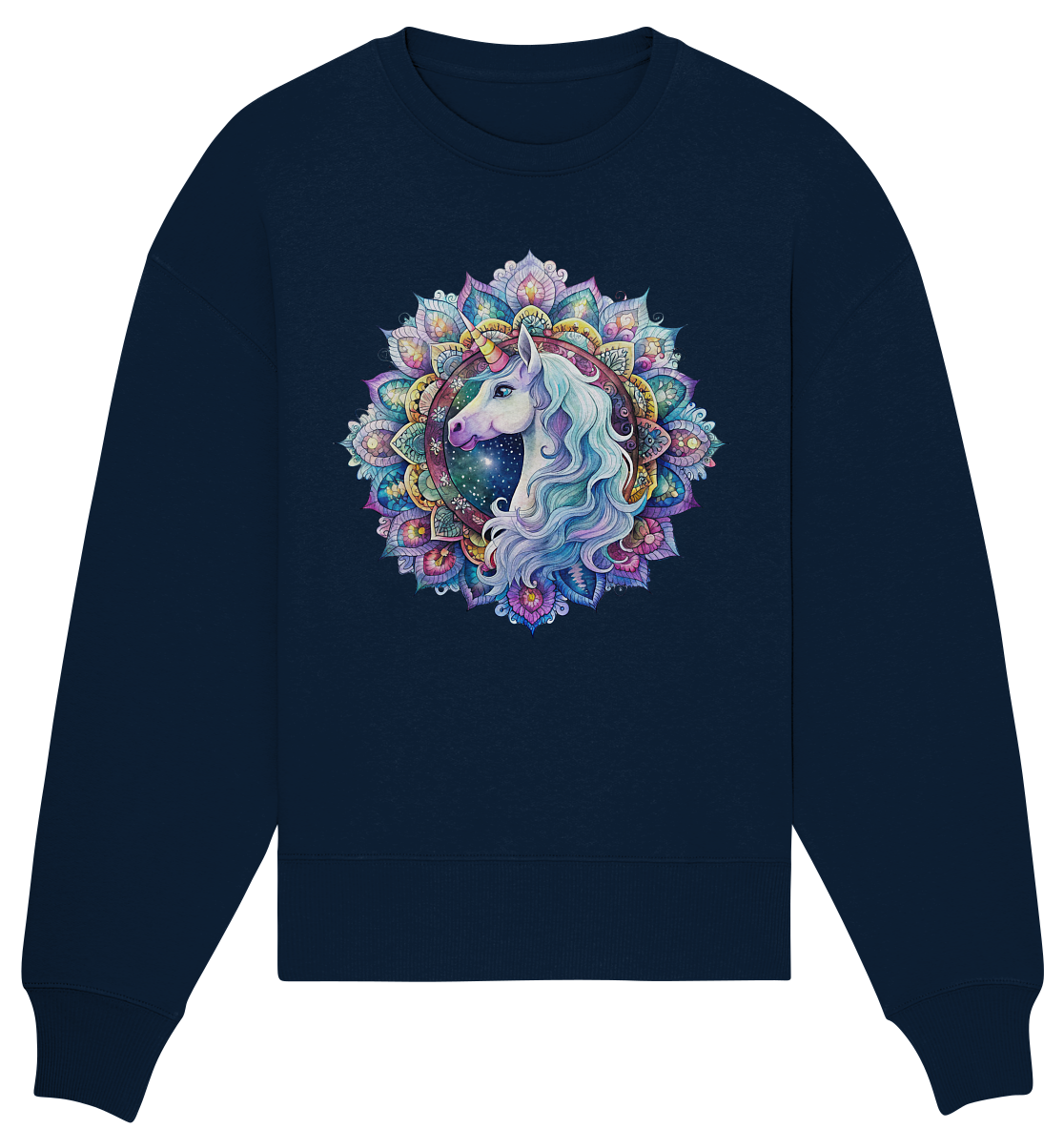 Einhorn Mandala - Organic Oversize Sweatshirt