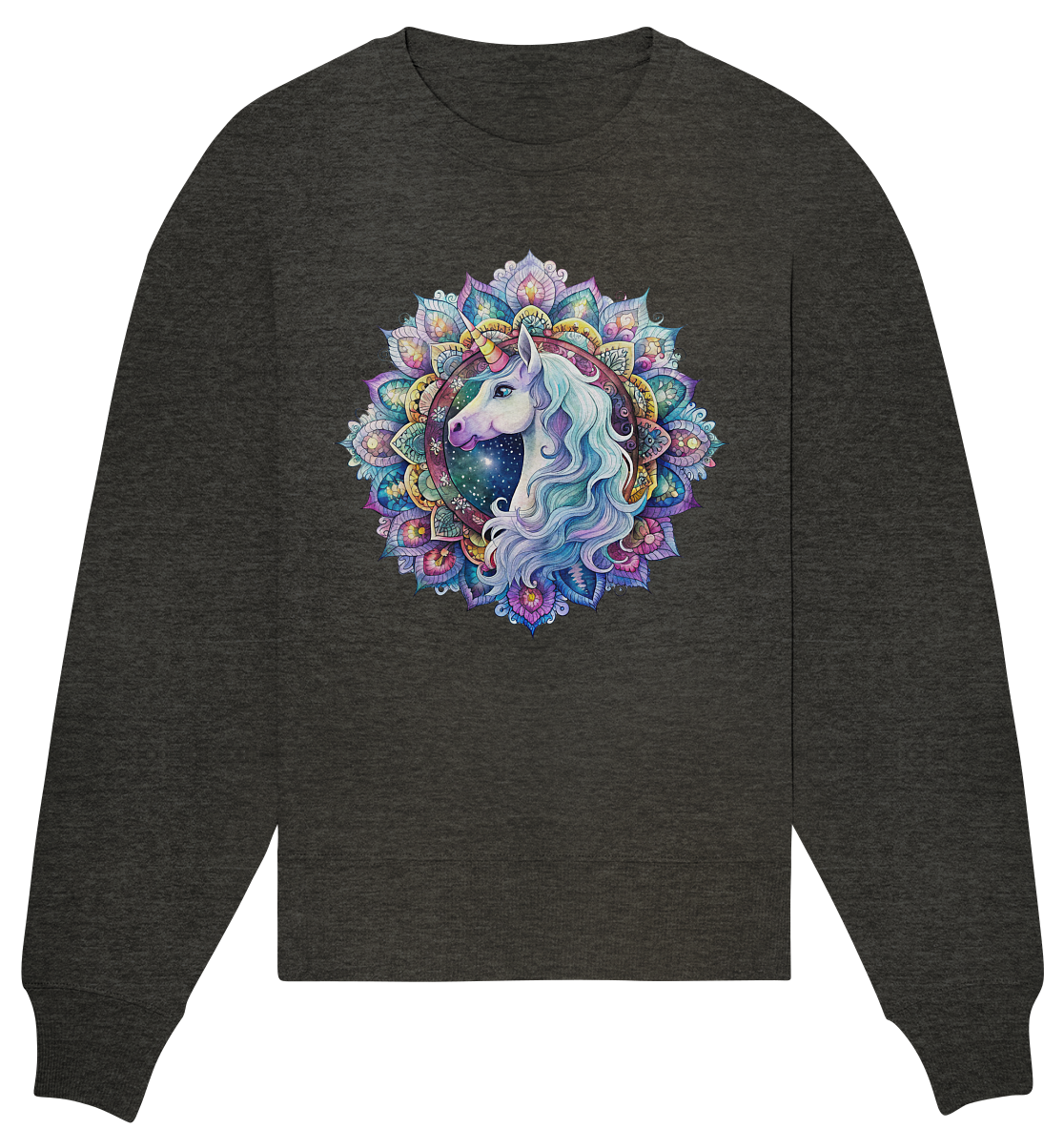 Einhorn Mandala - Organic Oversize Sweatshirt