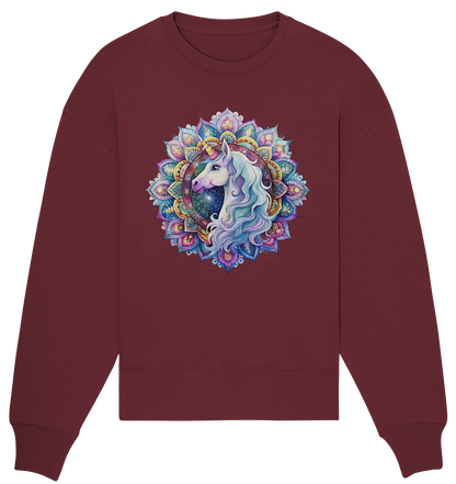 Einhorn Mandala - Organic Oversize Sweatshirt