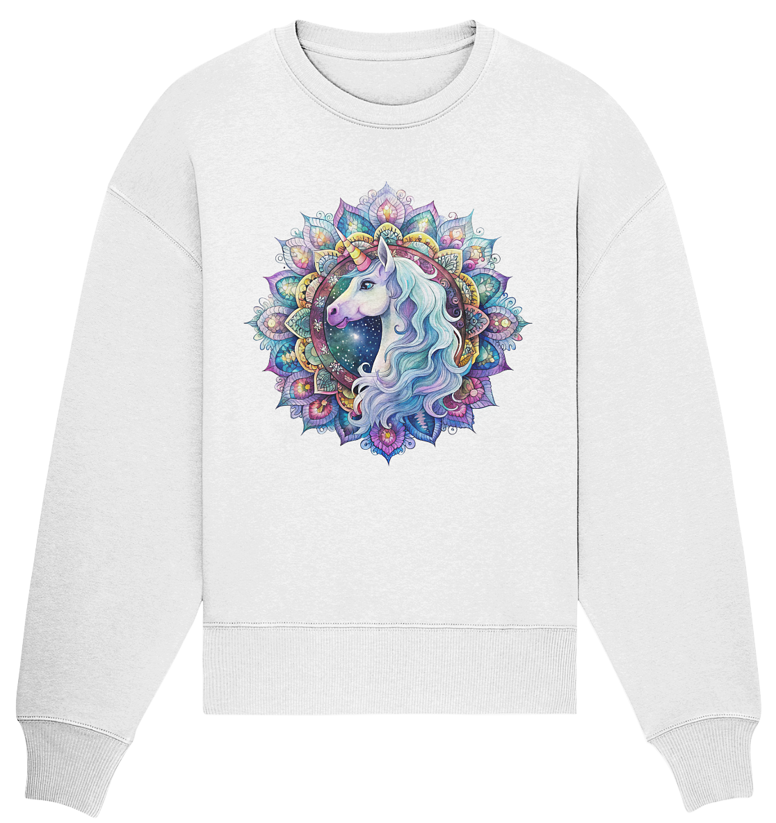 Einhorn Mandala - Organic Oversize Sweatshirt