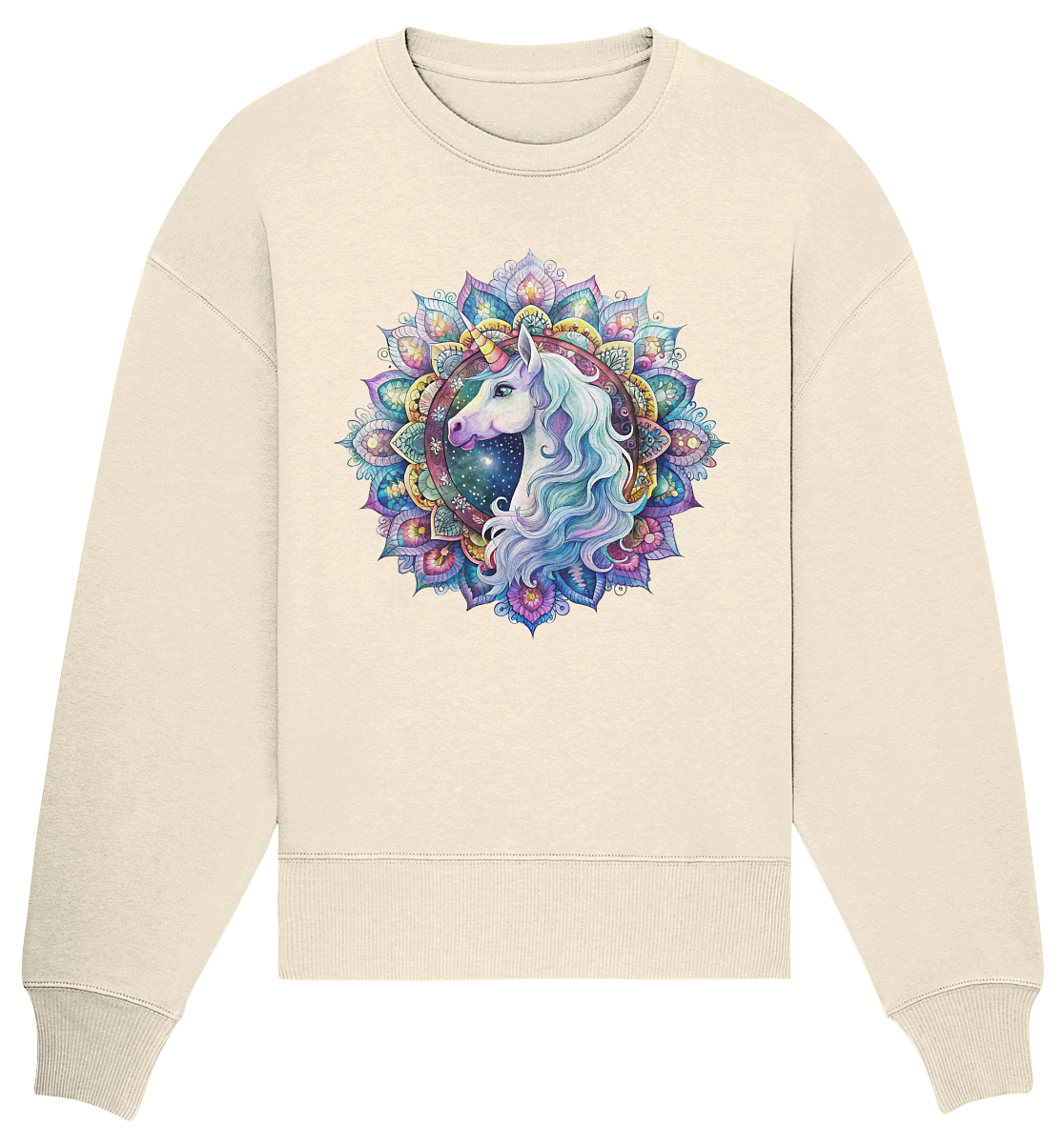 Einhorn Mandala - Organic Oversize Sweatshirt