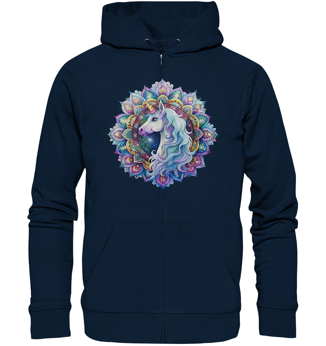 Einhorn Mandala - Organic Zipper