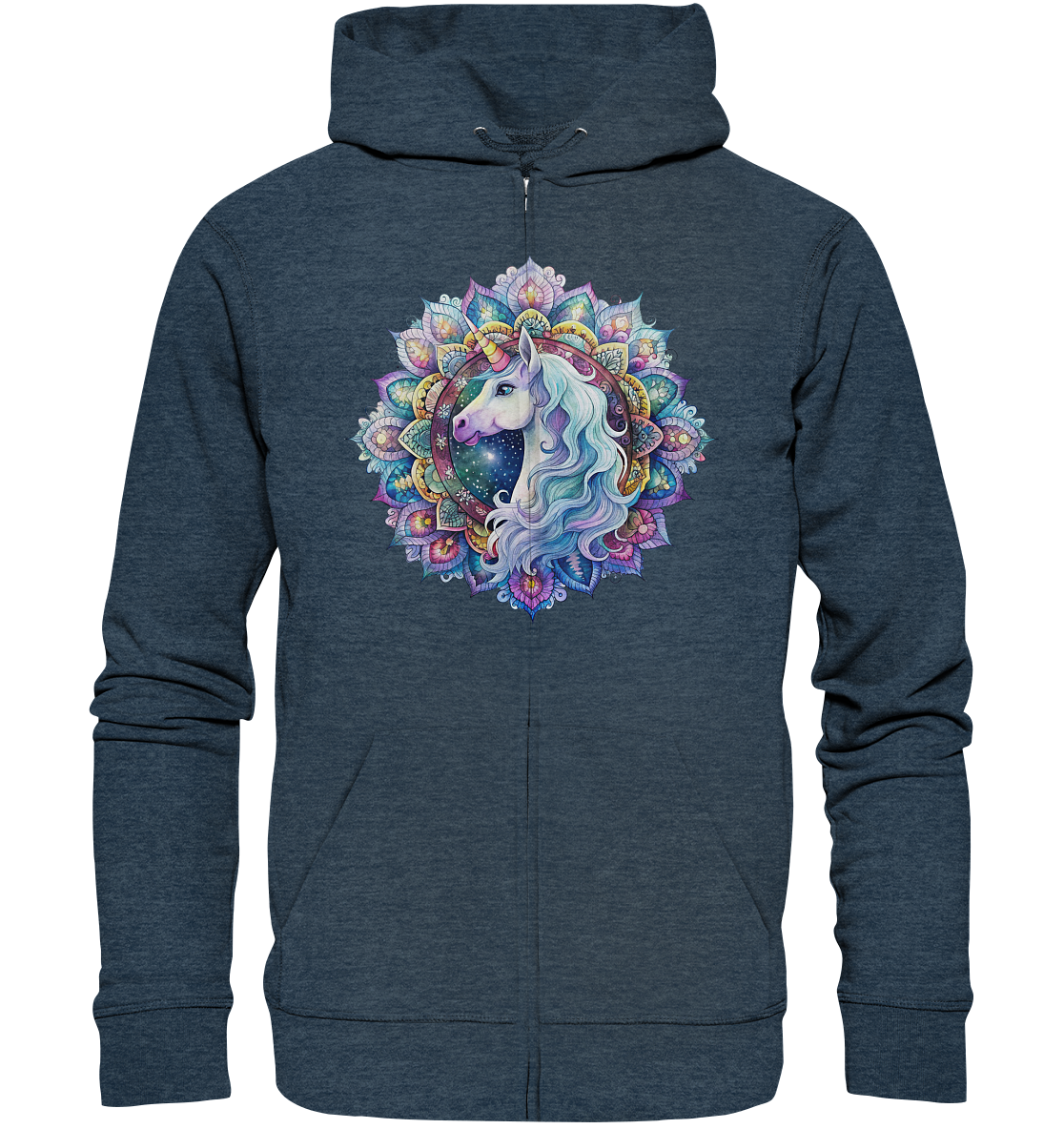 Einhorn Mandala - Organic Zipper