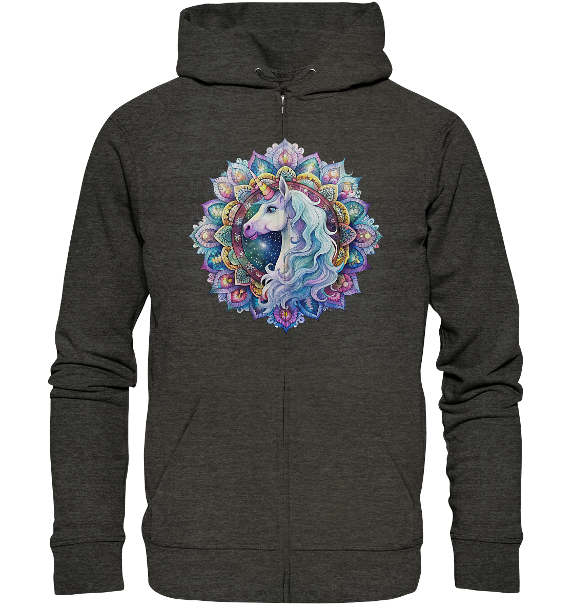 Einhorn Mandala - Organic Zipper