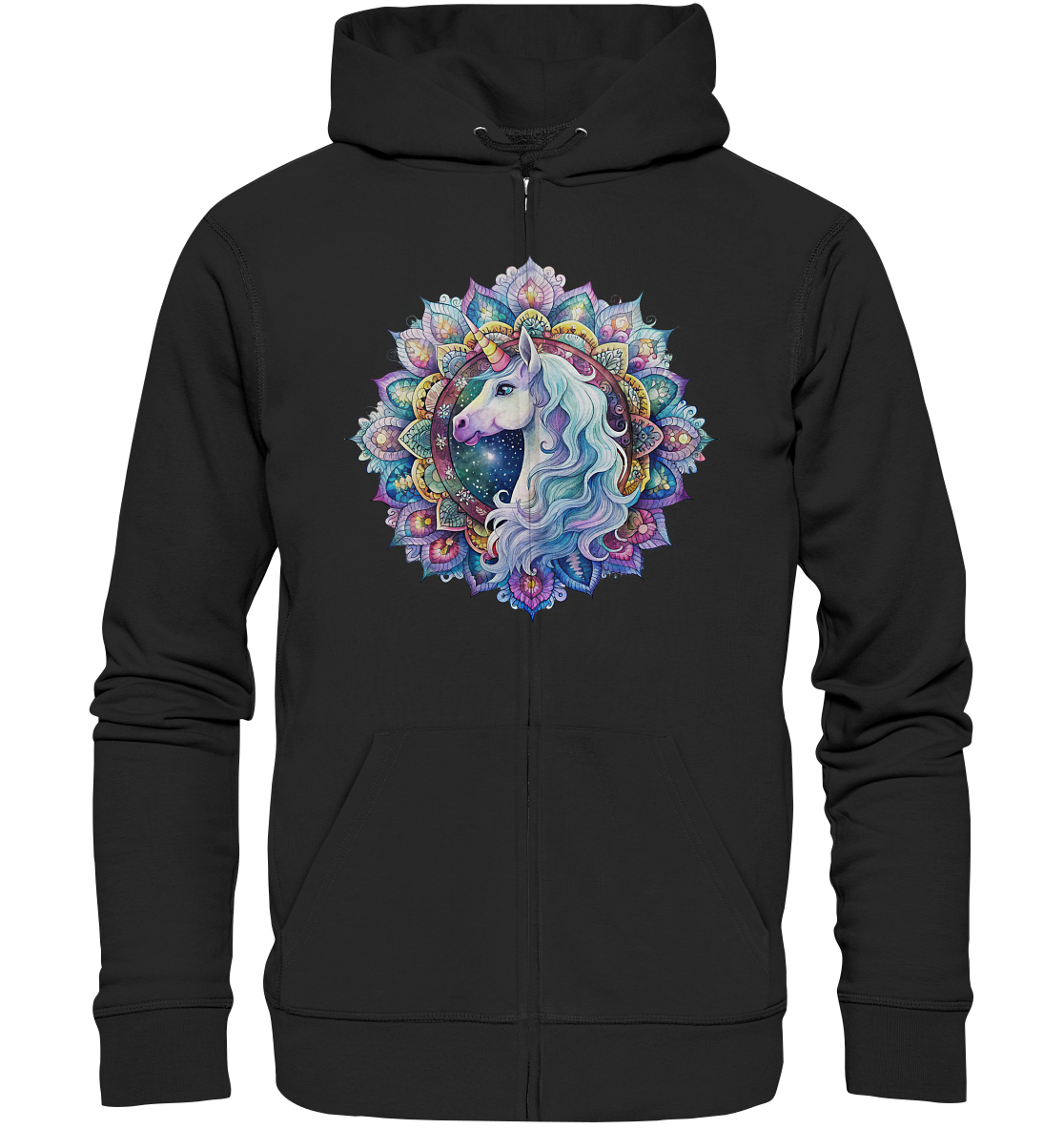 Einhorn Mandala - Organic Zipper