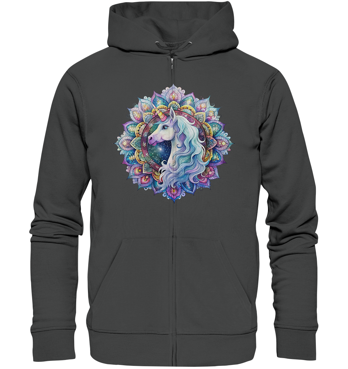 Einhorn Mandala - Organic Zipper