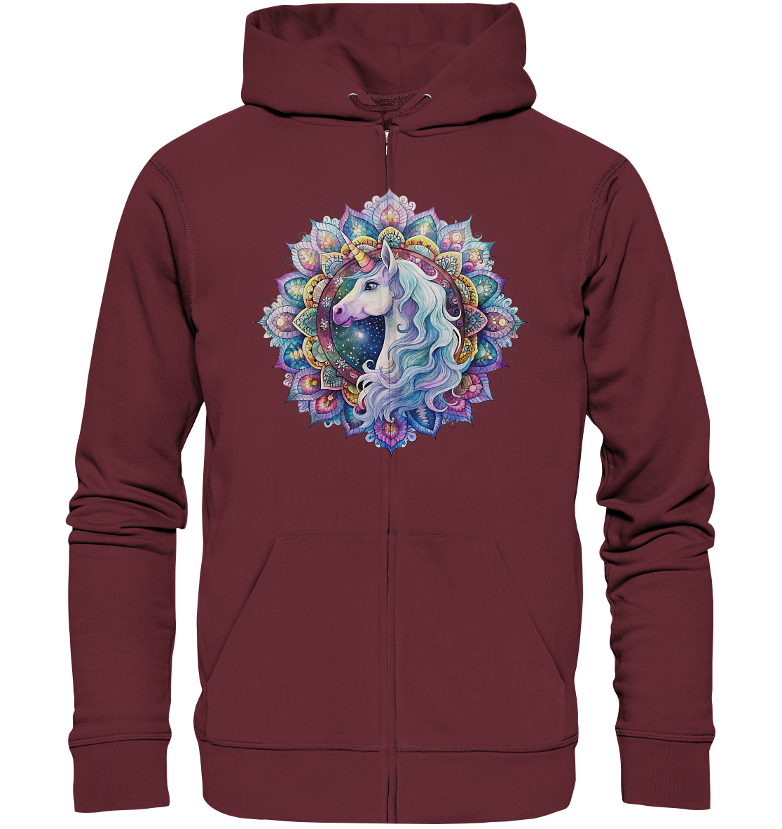 Einhorn Mandala - Organic Zipper