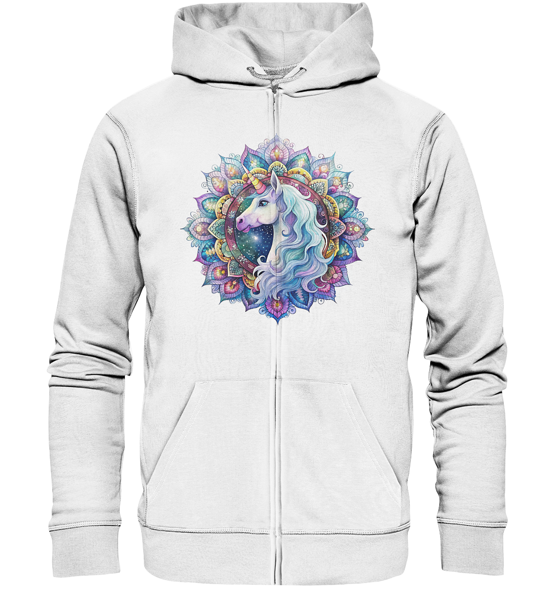 Einhorn Mandala - Organic Zipper