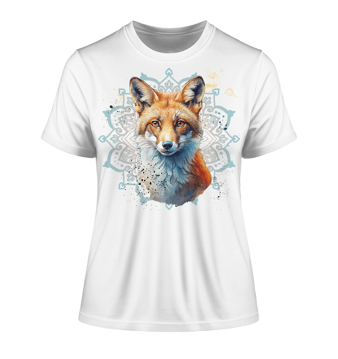 Fuchs Mandala - Fitted Ladies Organic Shirt - ArtfulShenwyn