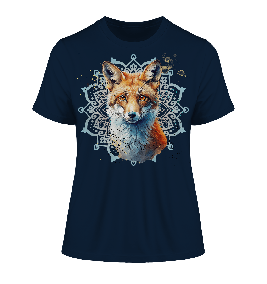 Fuchs Mandala - Fitted Ladies Organic Shirt - ArtfulShenwyn