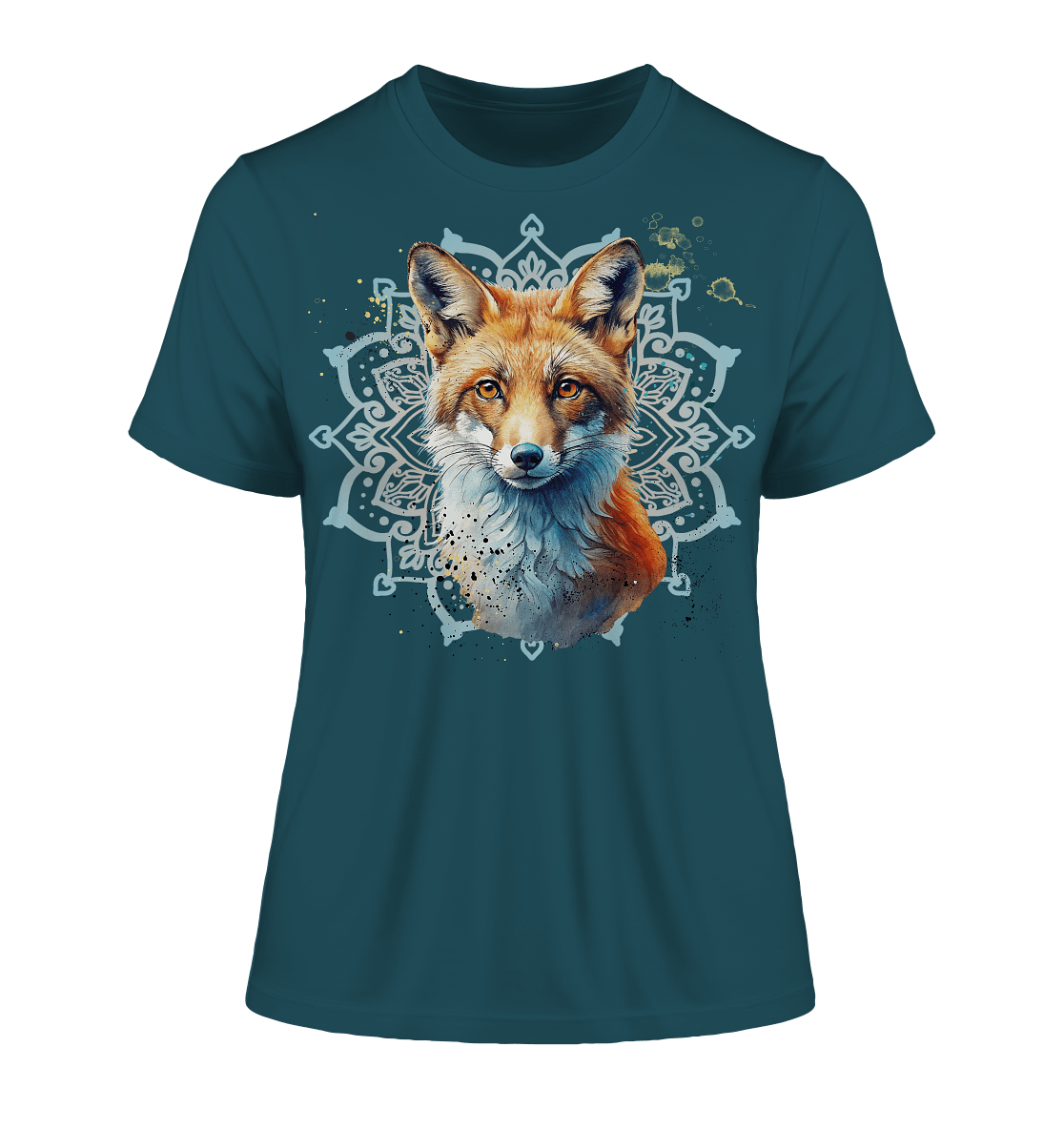 Fuchs Mandala - Fitted Ladies Organic Shirt - ArtfulShenwyn