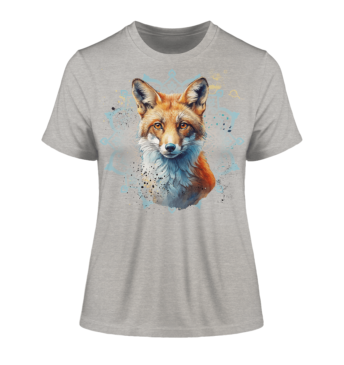 Fuchs Mandala - Fitted Ladies Organic Shirt - ArtfulShenwyn