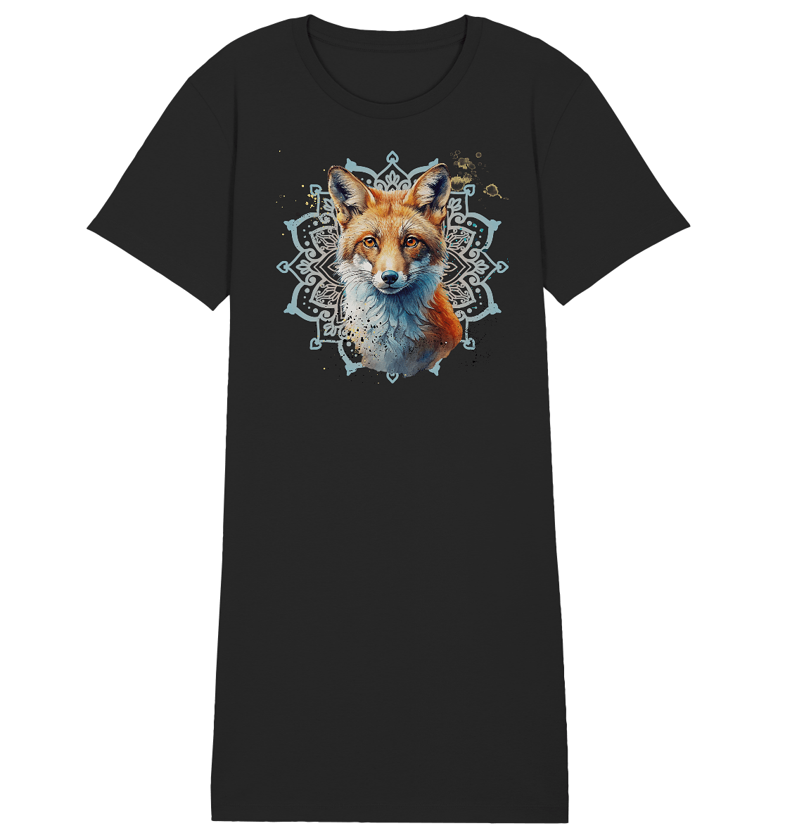 Fuchs Mandala - Ladies Organic Shirt Dress - ArtfulShenwyn