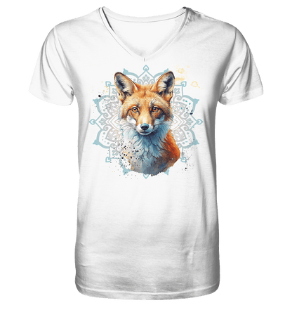 Fuchs Mandala - Mens Organic V-Neck Shirt - ArtfulShenwyn