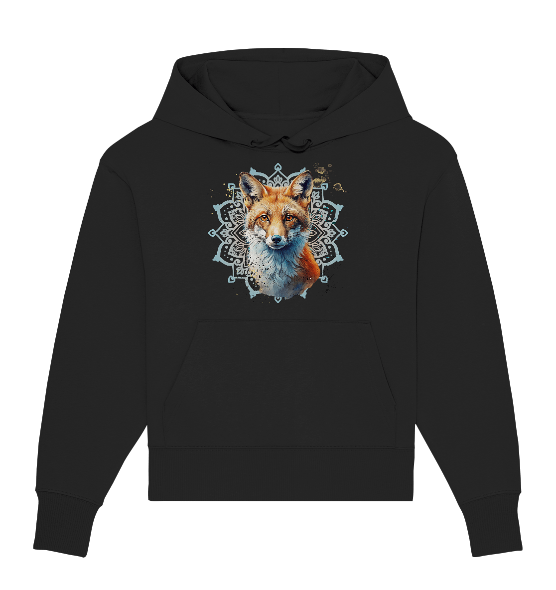 Fuchs Mandala - Organic Oversize Hoodie - ArtfulShenwyn