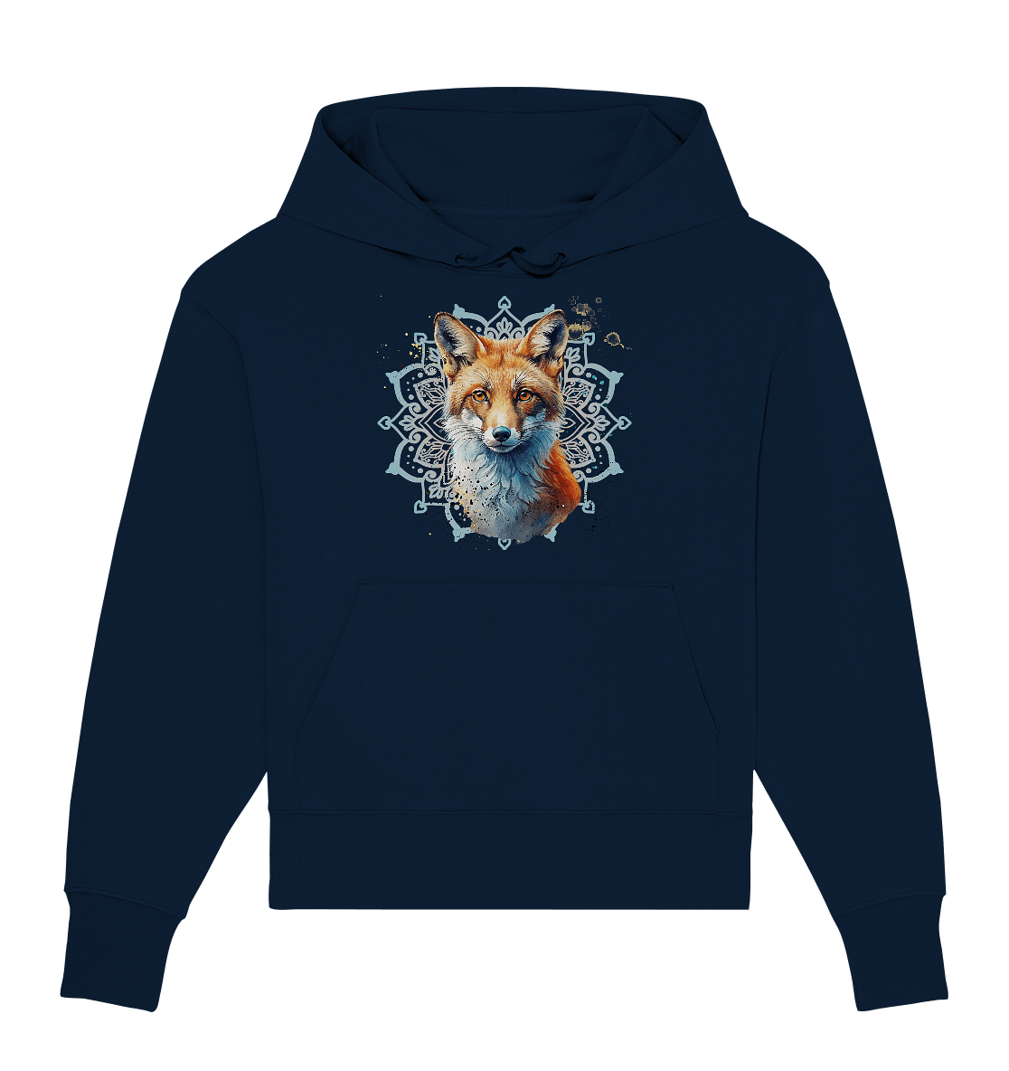 Fuchs Mandala - Organic Oversize Hoodie - ArtfulShenwyn