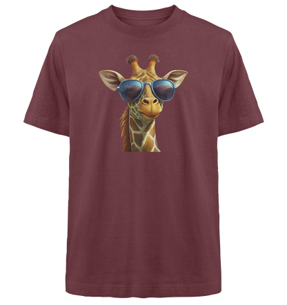 Giraffe mit Sonnenbrille - Heavy Oversized Organic Shirt - ArtfulShenwyn