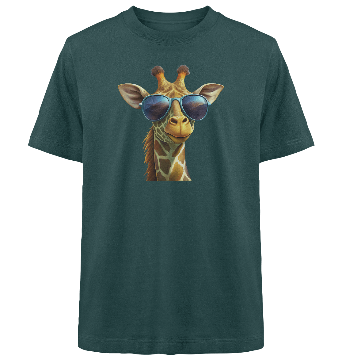 Giraffe mit Sonnenbrille - Heavy Oversized Organic Shirt - ArtfulShenwyn