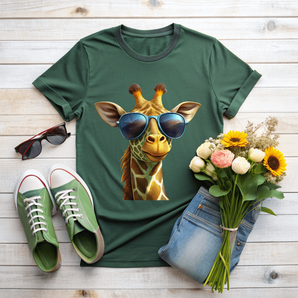 Giraffe mit Sonnenbrille - Heavy Oversized Organic Shirt - ArtfulShenwyn