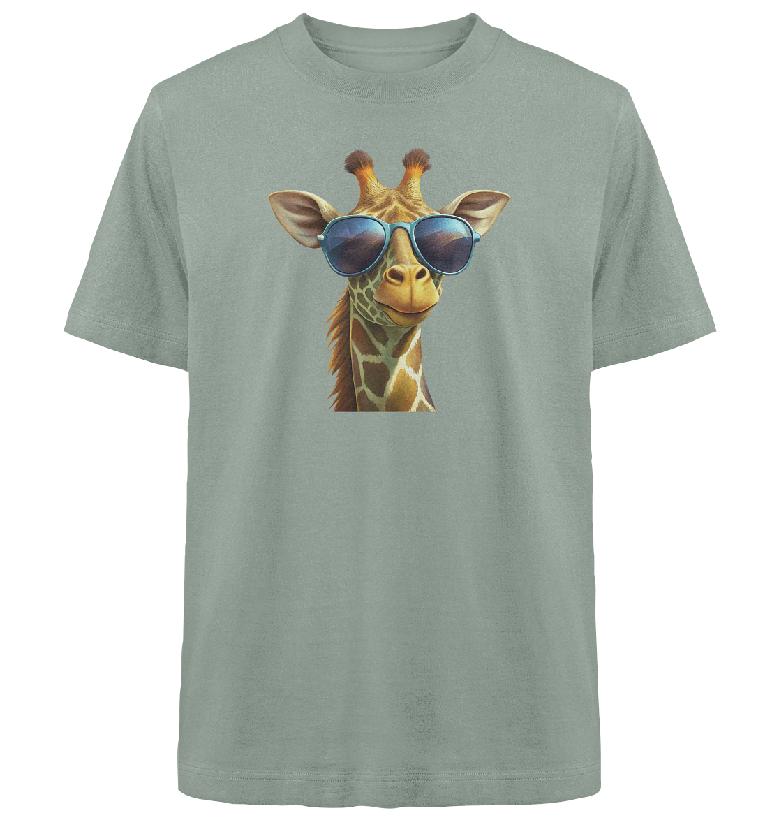 Giraffe mit Sonnenbrille - Heavy Oversized Organic Shirt - ArtfulShenwyn